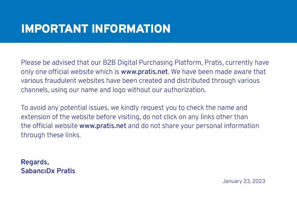 Pratis Warning